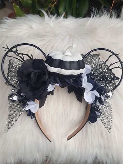 Halloween Disney Ears Inspired Floral Disney Ears Wire Ears Flower ...