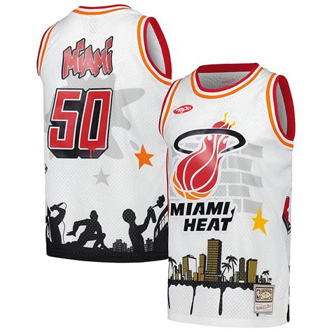 Mitchell Ness x Tats Cru Miami Heat Hardwood Classics Fashion Jersey ...