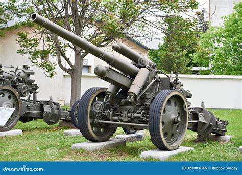 Sofia, Bulgaria, April 24, 2024 Artillery 105 Mm Howitzer 10 Cm Schwere ...