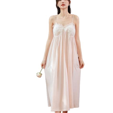 Defitshape Women's Cute Cotton Nightgown Long Pjs Soft Comfy V Neck ...
