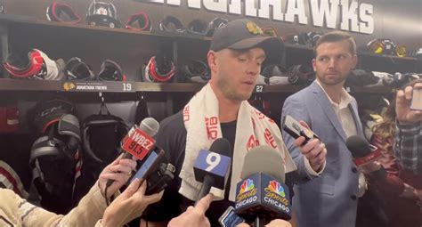 Jonathan Toews Appears Unwell During a Post-Games Interview : r ...