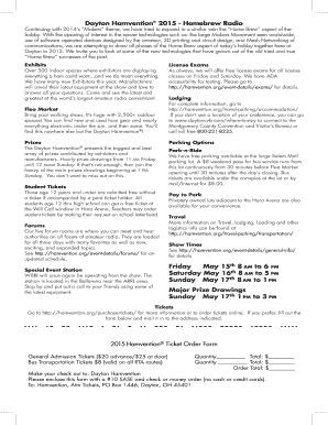 Fillable Online hamvention Dayton Hamvention 2015 - Homebrew Radio ...