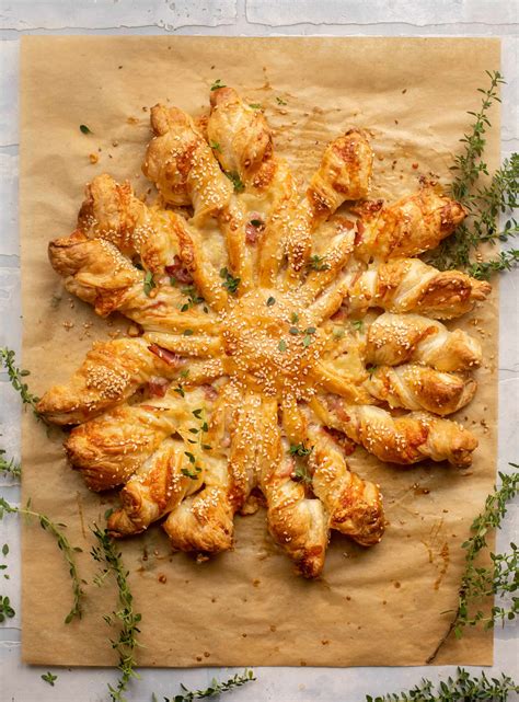 Ham and Swiss Puff Pastry Twists - Ham and Swiss Holiday Pastry