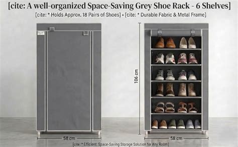 GOLABROS 6 Tier Shoe Organizer Rack for Home, Space Saving Multi-Level ...