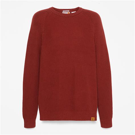 Rib-knit Raglan Jumper for Men in Red