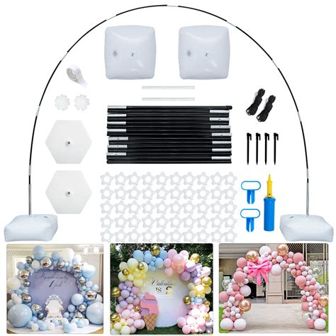 Buy Reusable Balloon Arch Stand Kit for Floor, 10 Ft Adjustable Balloon ...