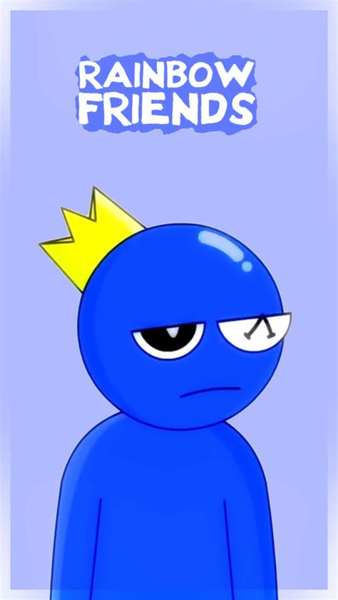 Download Rainbow Friends Blue Character Wallpaper | Wallpapers.com