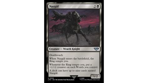 The Nazgul cards from MTG Lord of the Rings spike by 550%