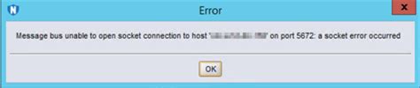 NetWorker Console: "unable to open socket connection to host "NetWorker ...