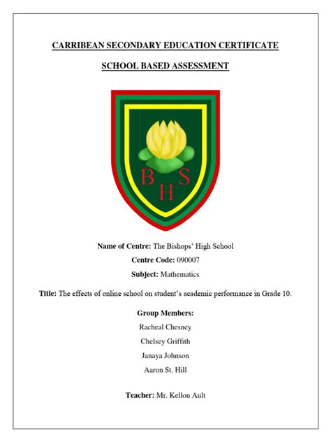 Image result for Example of Math SBA