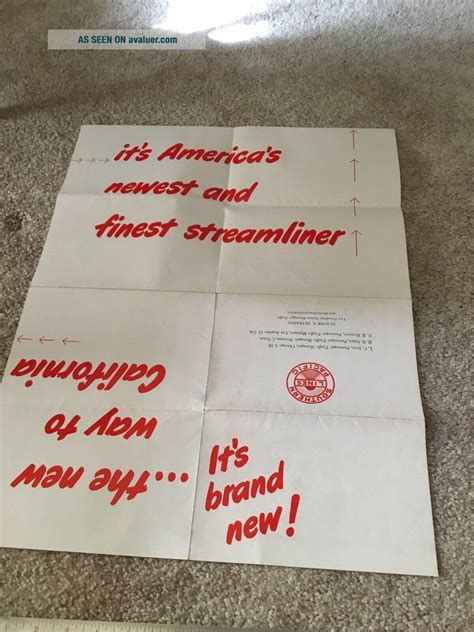 1950s Southern Pacific Railroad Passenger Brochure Announcing Sunset ...