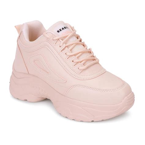Irsoe Latest Ladies High Heel Sports Lace Running Shoes, Super Soft and ...