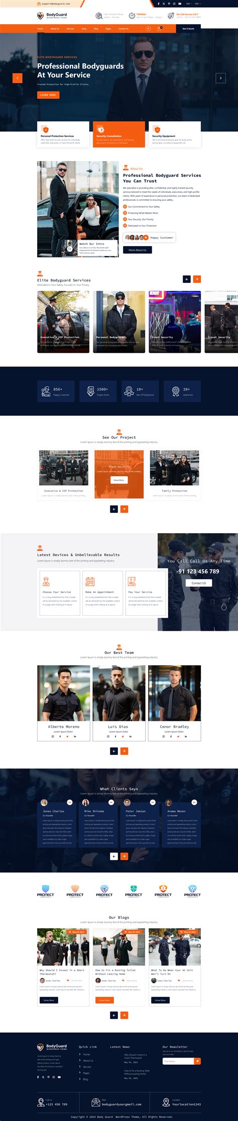 Security Guard WordPress Theme For Professional Services