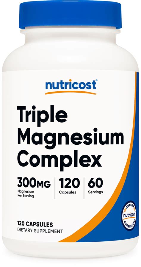 Nutricost Triple Magnesium Complex (300mg Magnesium, 120 Capsules) - Magnesium From Di-Magnesium ...
