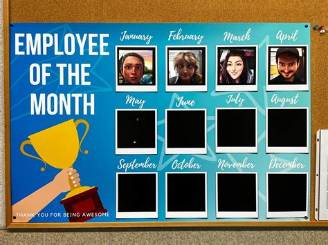 Employee Of The Month Chart Template - Alberguepankotsi