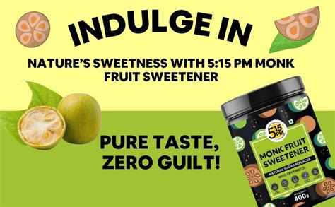 5:15PM Monk Fruit Sweetener Powder with Erythritol | Monk Fruit Sugar ...
