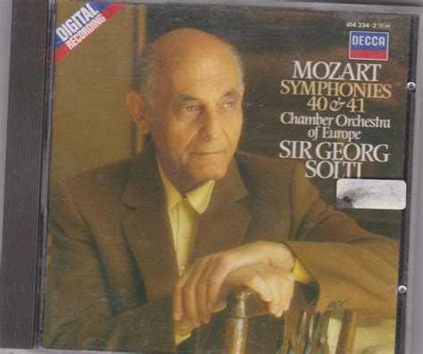 Mozart Symphonies 40 & 41 CD Sir Georg Solti Chamber Orchestra of ...