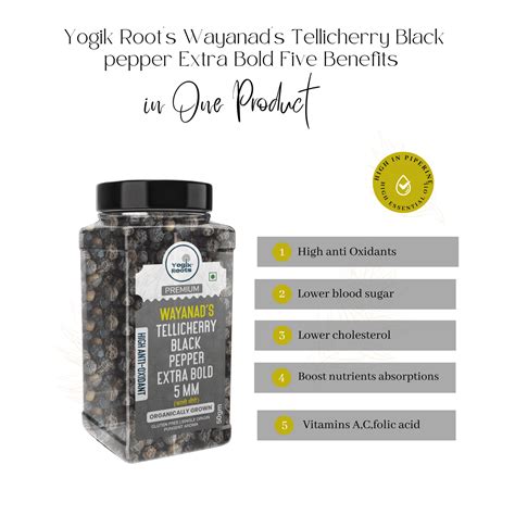 Wayanad’s Tellicherry Black Pepper Extra Bold(5MM) - Yogik Roots