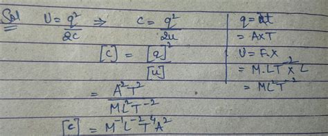dimension of capacitance - Brainly.in