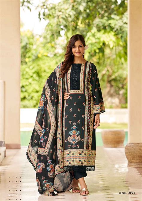 The Hermitage Shop Bagh 5 Viscouse Lawn Dress Material 6 pcs Catalogue