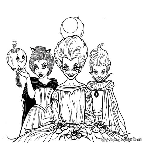 Sanderson Sisters Hocus Pocus Coloring Pages - Free & Printable!