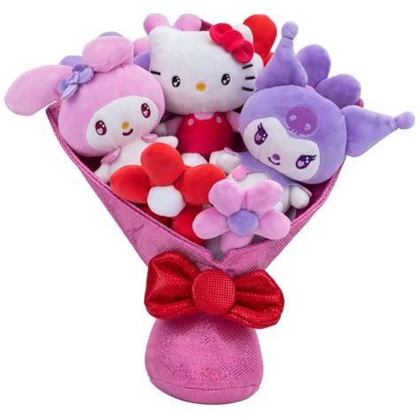Hello Kitty and Friends - 12-inch Plush Valentine’s Bouquet - 9 Plush ...