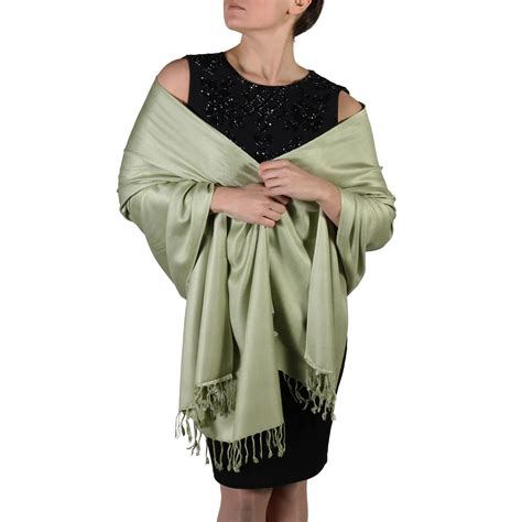 Sage Green Pashmina Scarf Shawl Wrap - York Shawls