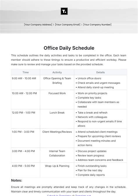 Sample Daily Schedule 的图像结果