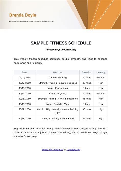 Workout Schedule Form 的图像结果