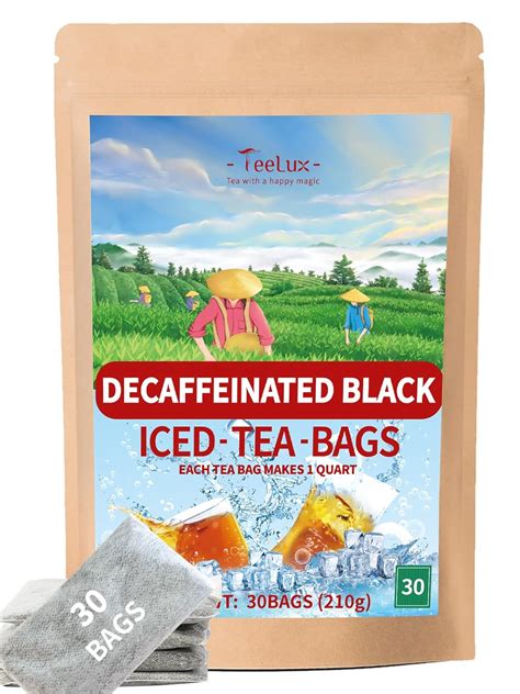 Amazon.com : TeeLux Decaf Black Tea, Decaffeinated Black Tea Bags ...