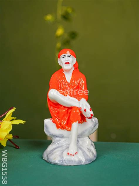 Polyresin Sai Baba Idol - 4 inch - WBG1558 – Wedtree