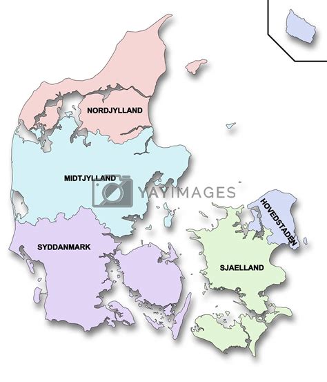 Map of regions of Denmark by mickplich Vectors & Illustrations with Unlimited Downloads - Yayimages