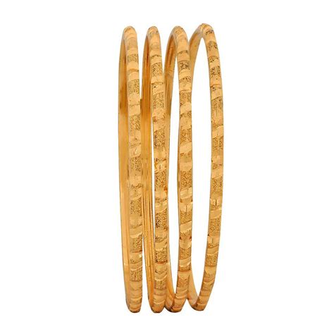 Buy Maayra Indian Ethnic Golden Dailywear Bangle Set for Women (2.8 ...