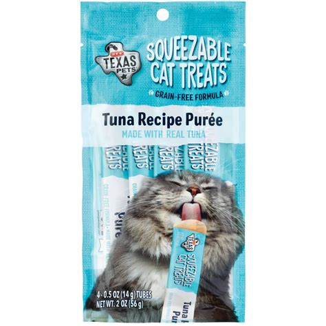 H-E-B Texas Pets Squeezable Cat Treats - Tuna Recipe Puree - Shop ...