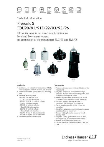 FMP51 - Endress+Hauser AG - PDF Catalogs | Technical Documentation ...