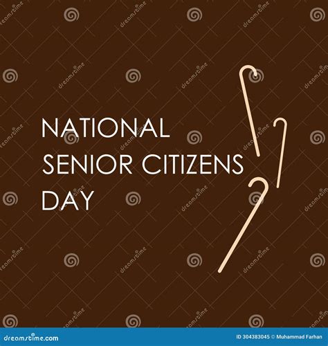 National Senior Citizens Day Typography Graphic Design Stock ...