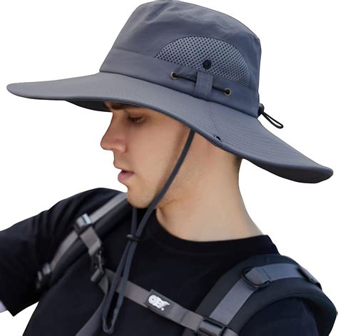 Muryobao Mens Sun Hat Summer Outdoor UPF50+ UV Protection Waterproof ...