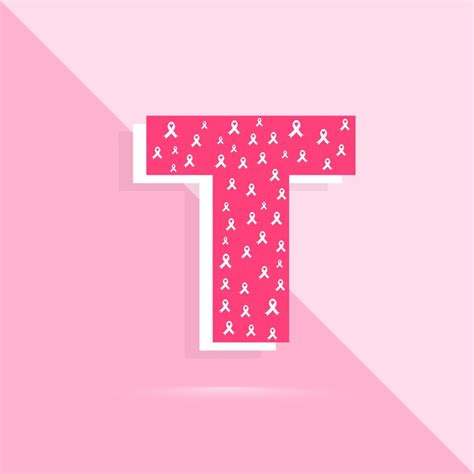 Pink color letter a logo and icon for breast cancer awareness month ...