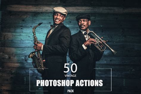50 Vintage Photoshop Actions Graphic by Eldamar Studio · Creative Fabrica