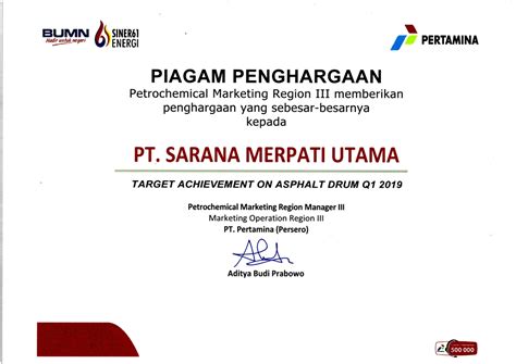 Penghargaan | PT Jaya Trade Indonesia