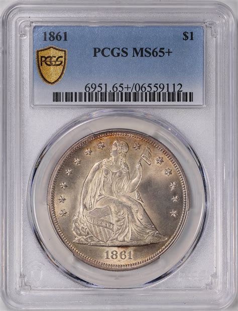 1861 Seated Liberty Silver Dollar PCGS MS-65+ (Item 1675423 ...