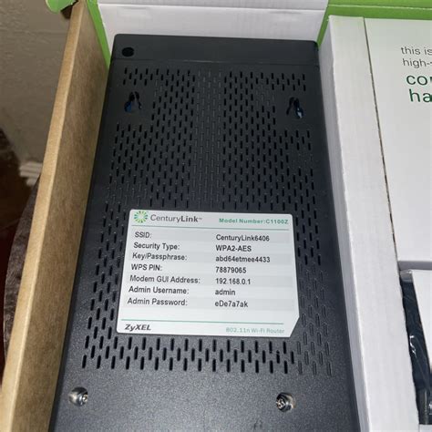 New CenturyLink C1100Z ZyXEL WiFi Wireless DSL TV Gateway Modem Router ...