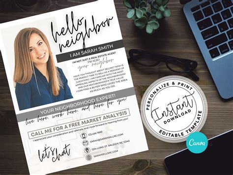 Paper Stationery Paper & Party Supplies Realtor Introduction Letter ...