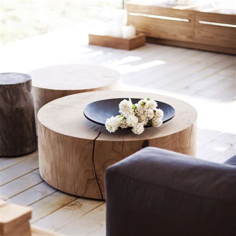 Block Cedar Coffee Table For Sale at 1stDibs | round wood block coffee ...