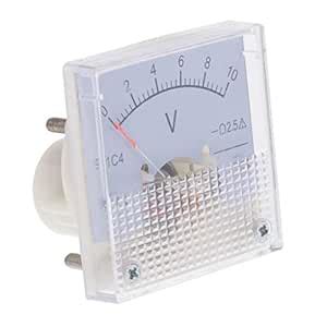 91C4 Analog Panel Voltage Gauge Volt Meter Circuit Testing Tools 0-10V ...