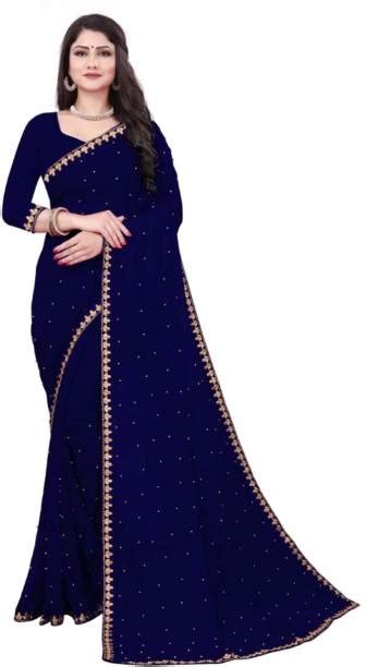Plain Sarees (प्लेन साड़ी) - Buy Plain Sarees Designs With Border ...