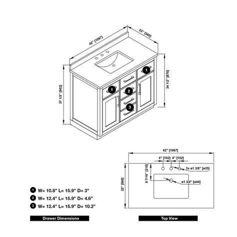 OVE Decors Athea 42-in Pure White Undermount Single Sink Bathroom ...