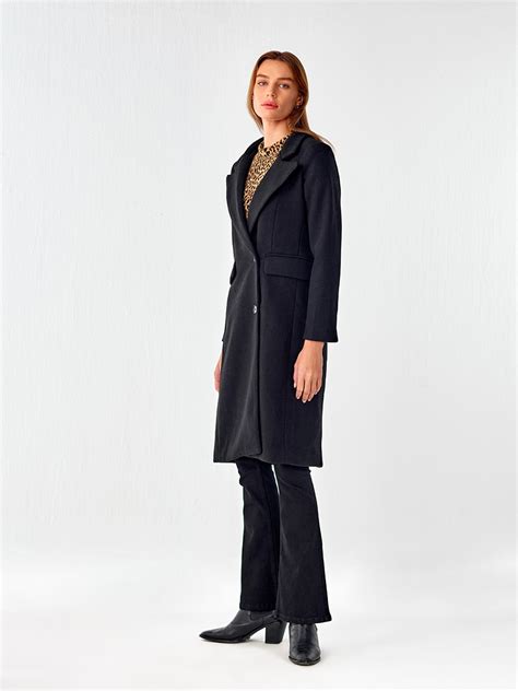 Black Collared Long Coat
