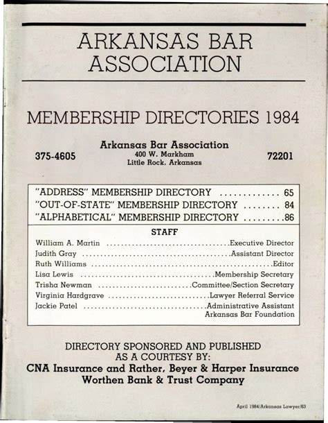 APRIL 1984 by Arkansas Bar Association - Issuu