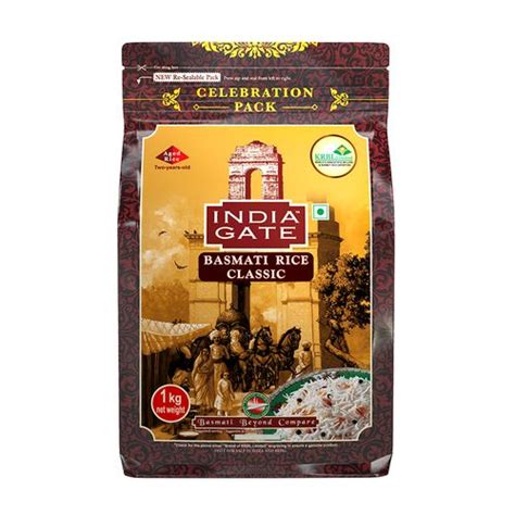 India Gate Basmati Rice Pouch, Classic, 1kg – Fetch N Buy